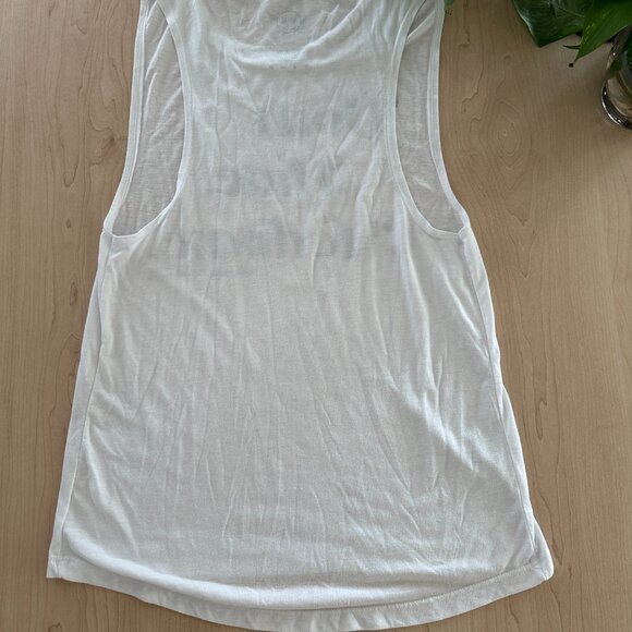 Don't Hate, Meditate. Starting On Monday -- White Tank Medium Women's GUC - Picture 4 of 8